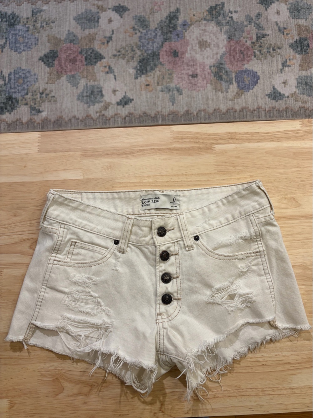 Abercrombie & Fitch Low Rise Button Fly Shorts